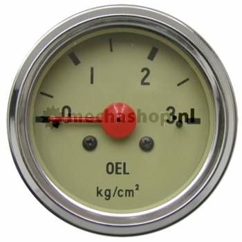 Oliedrukmanometer mechanisch,
inbouwmaat: 60 mm,
0 - 3 bar - 1550224935705
